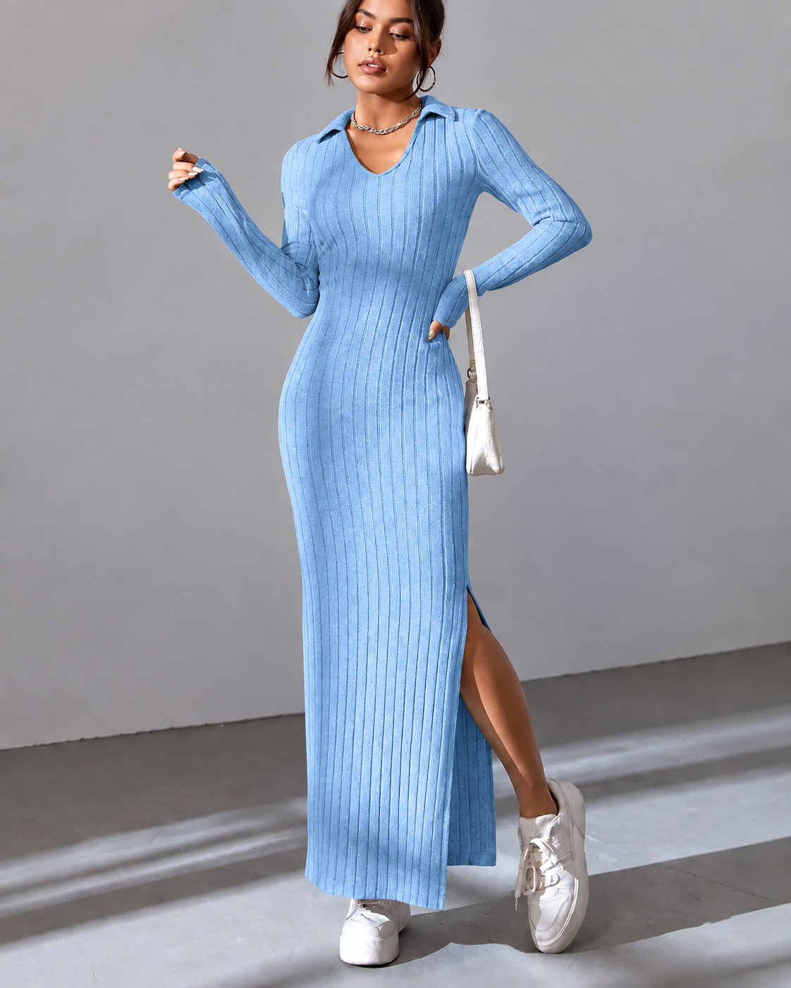 Sloane Ribbed Knit Maxi Dress