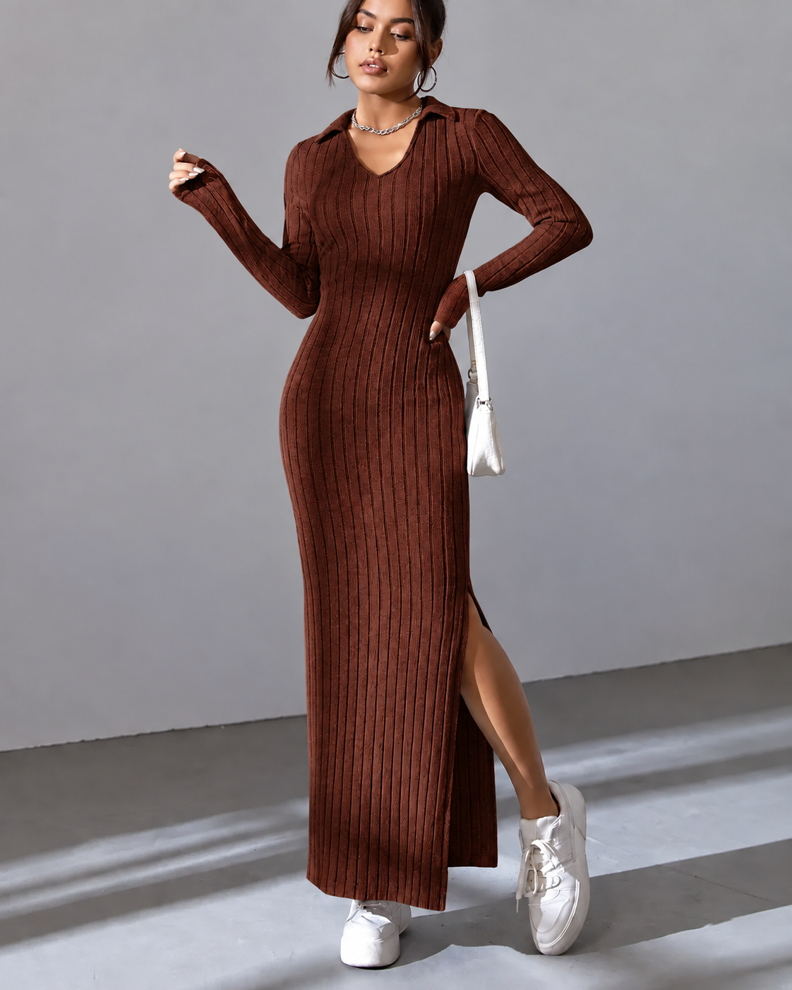 Sloane Ribbed Knit Maxi Dress