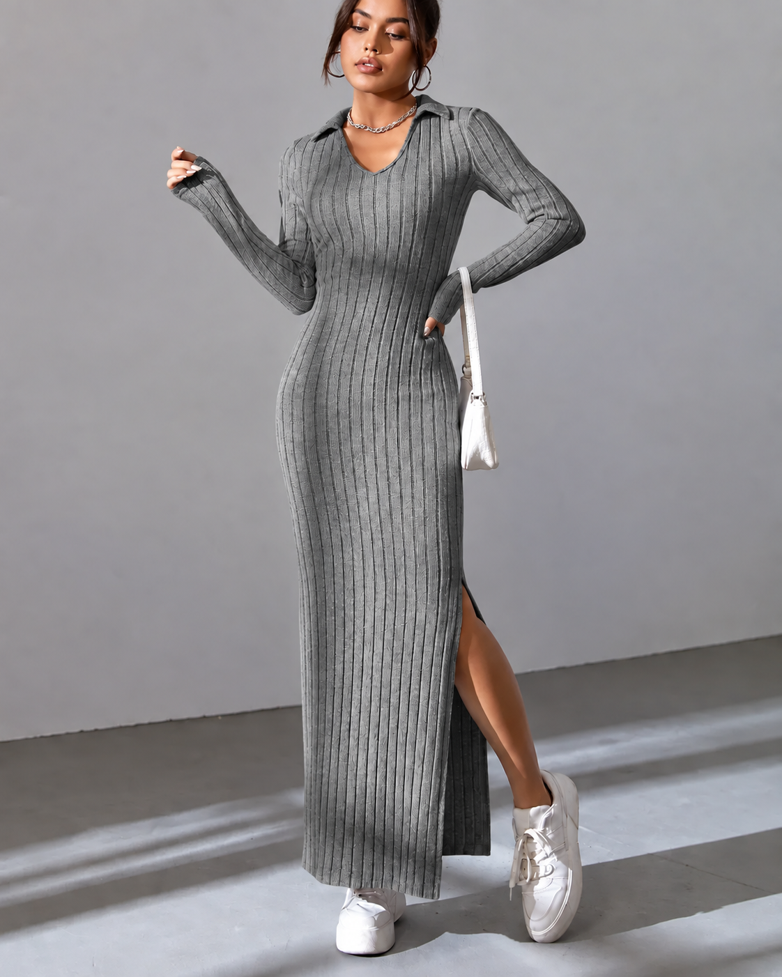 Sloane Ribbed Knit Maxi Dress