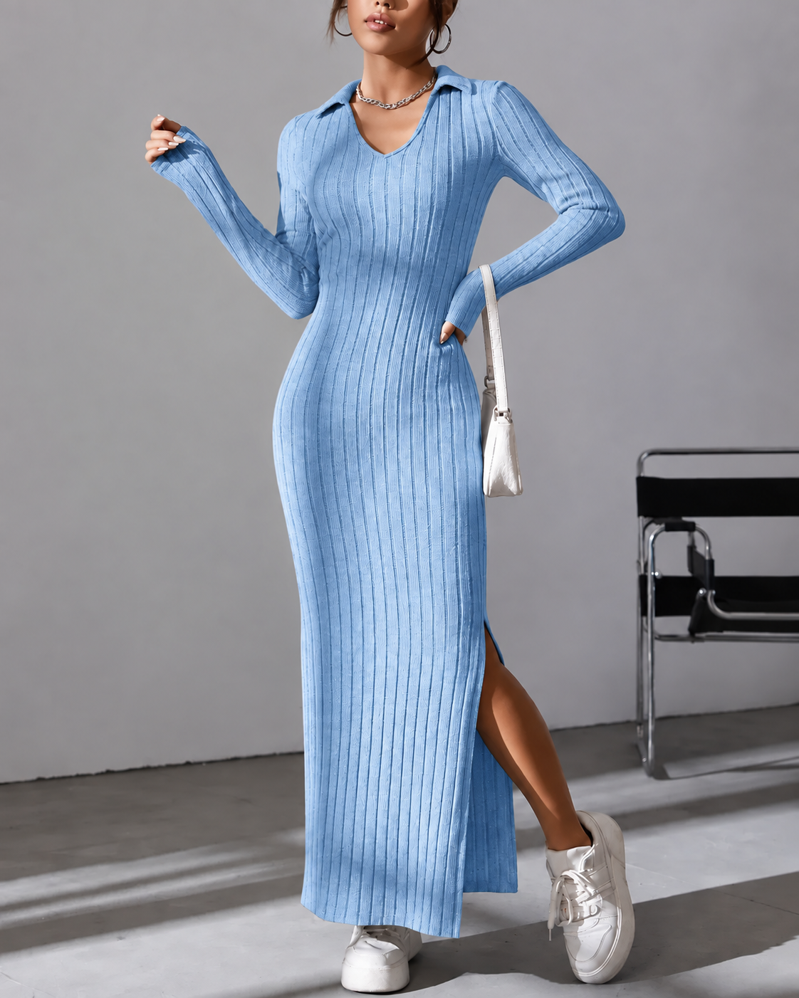 Sloane Ribbed Knit Maxi Dress