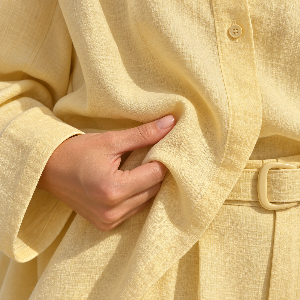 Belted Relaxed Shirt & Wide-Leg Pants Set