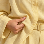 Belted Relaxed Shirt & Wide-Leg Pants Set